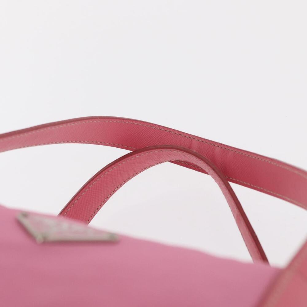 PRADA Hand Bag Nylon Pink Silver Auth 154369 - Picture 14 of 16